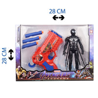 Avengers Action Set - Black Spider Warrior with Blaster Gun