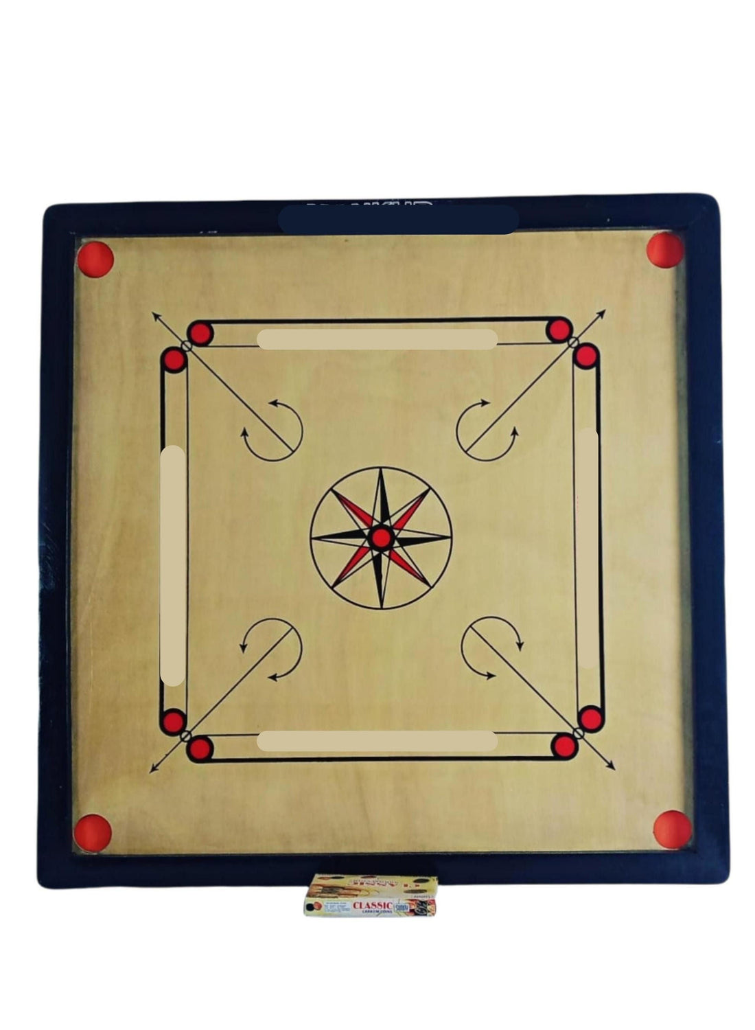 Wooden Carrom Board With 24 Coins & Striker Set