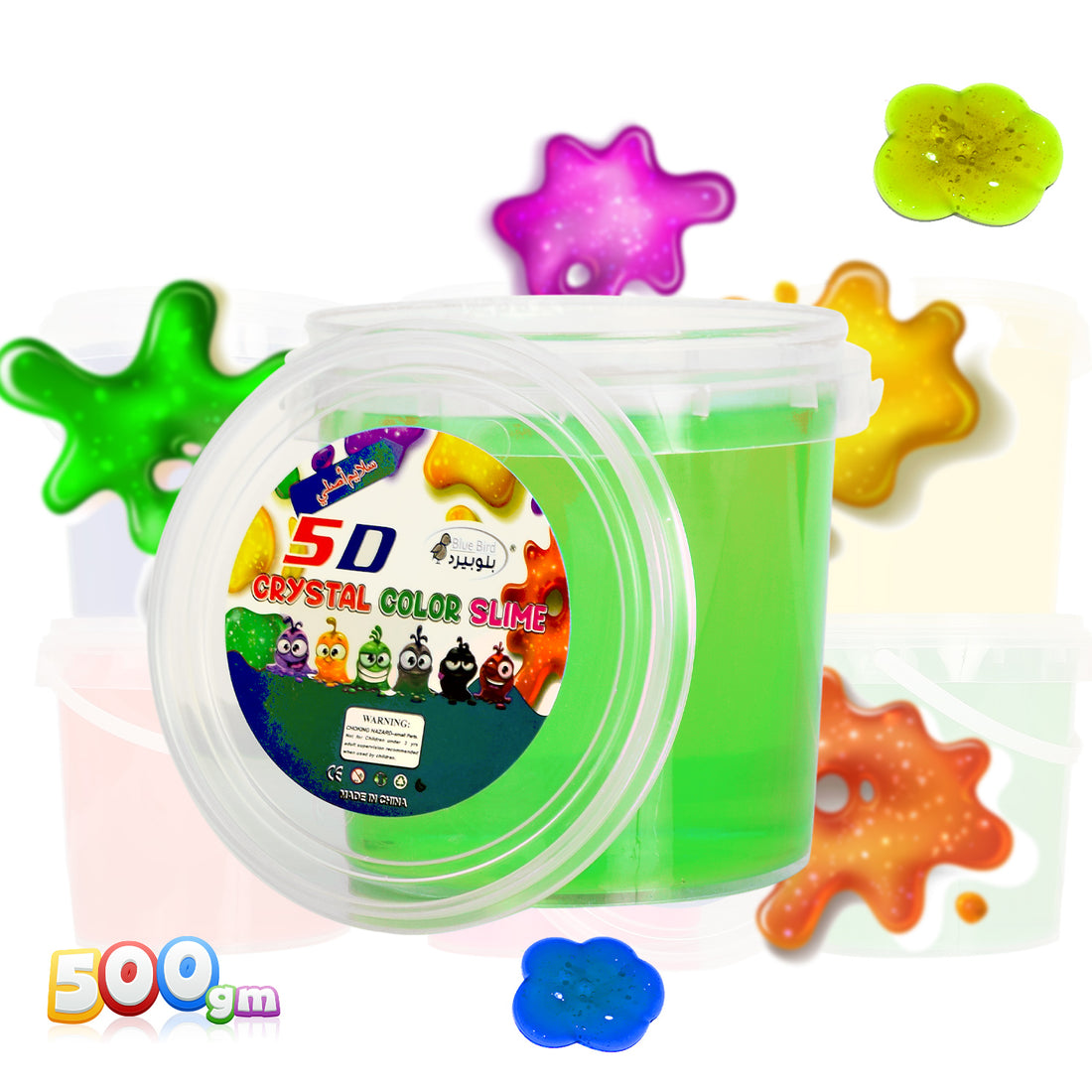 5D Crystal Color Slime - 500 Gm (Assorted Colors)