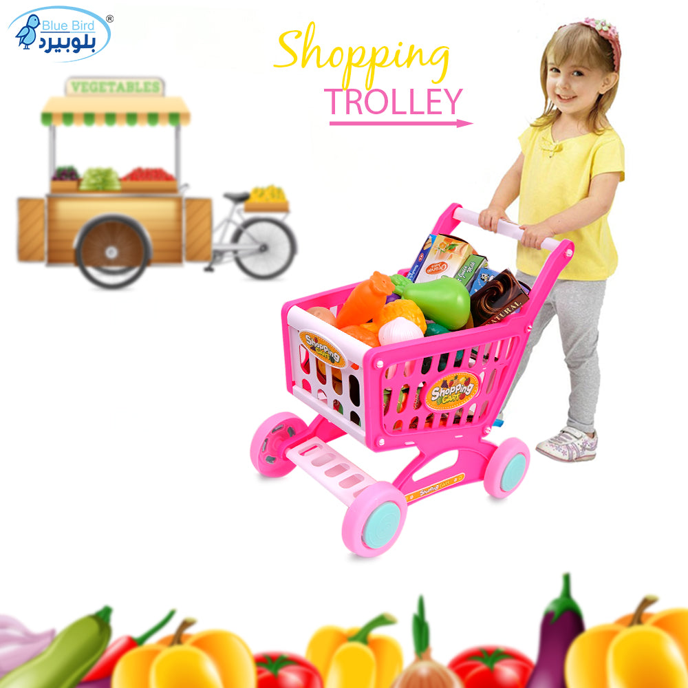 Kids Shopping Cart Trolley Play Set