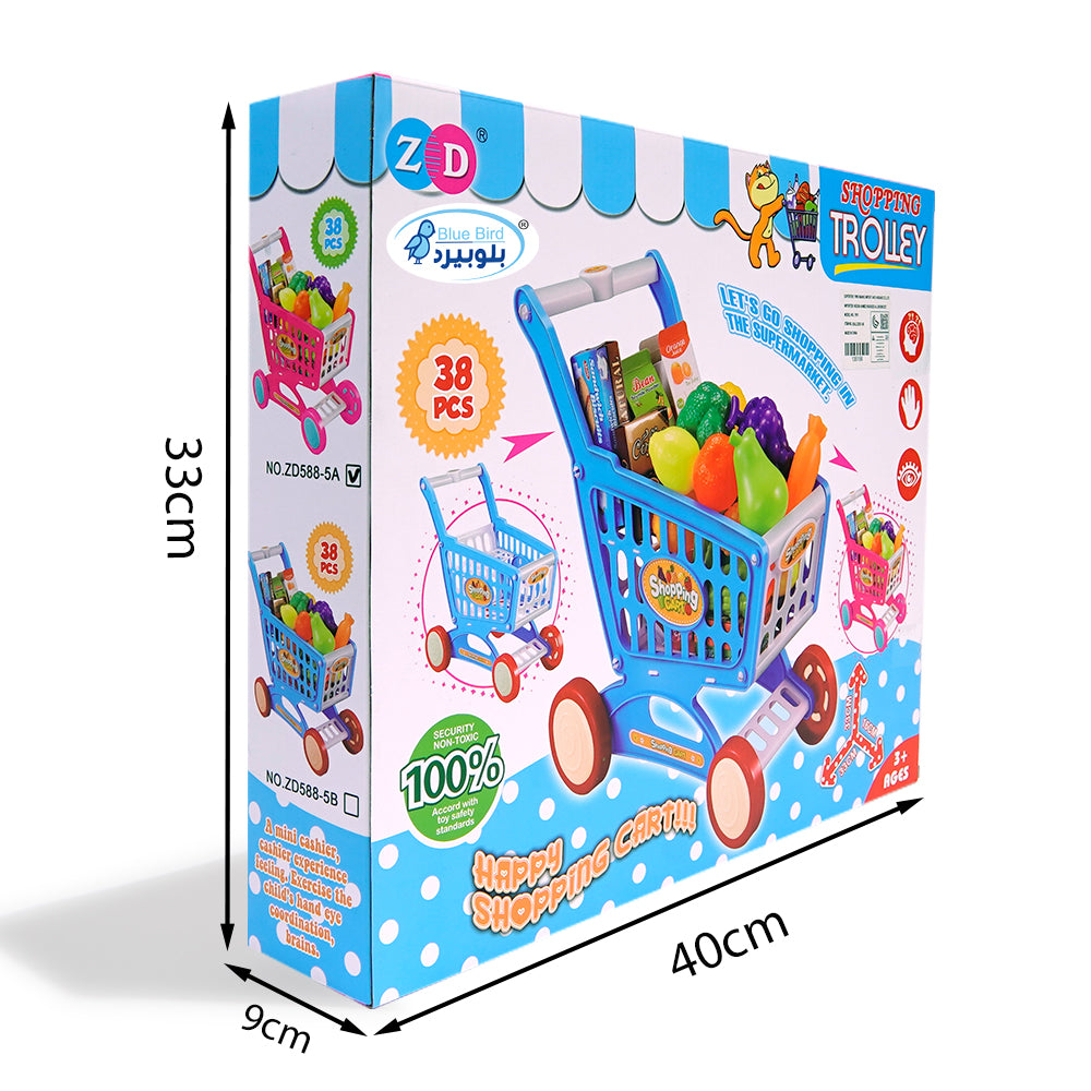 Kids Shopping Cart Trolley Play Set