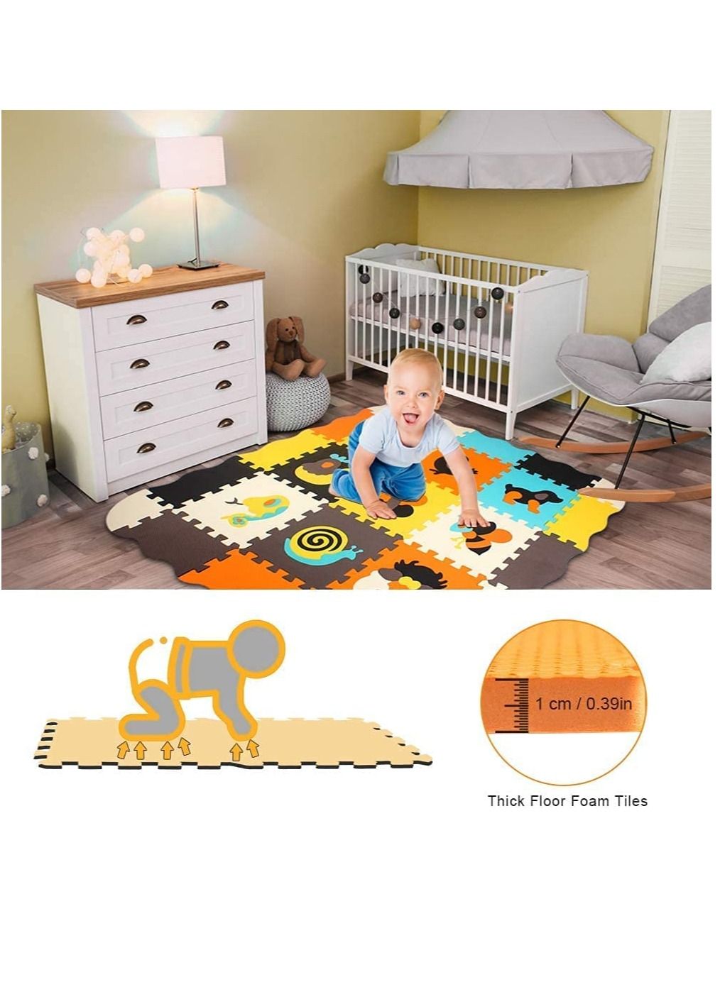 Baby Play Mat with Fence